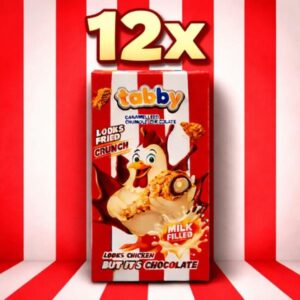 12x Tabby Chicken Schokolade mit Milchcreme Füllung 50g
