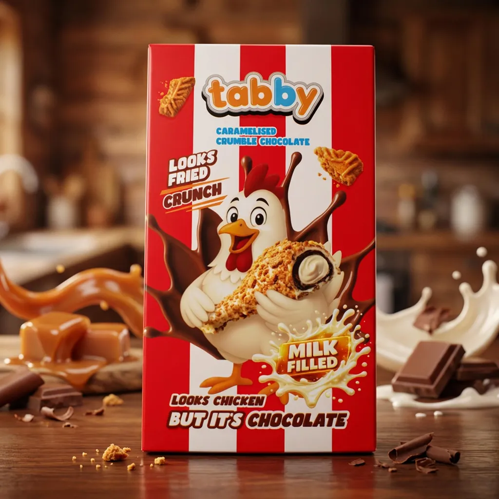 12x Tabby Chicken Schokolade mit Milchcreme Füllung 50g - Image 5