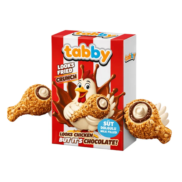 12x Tabby Chicken Schokolade mit Milchcreme Füllung 50g - Image 2